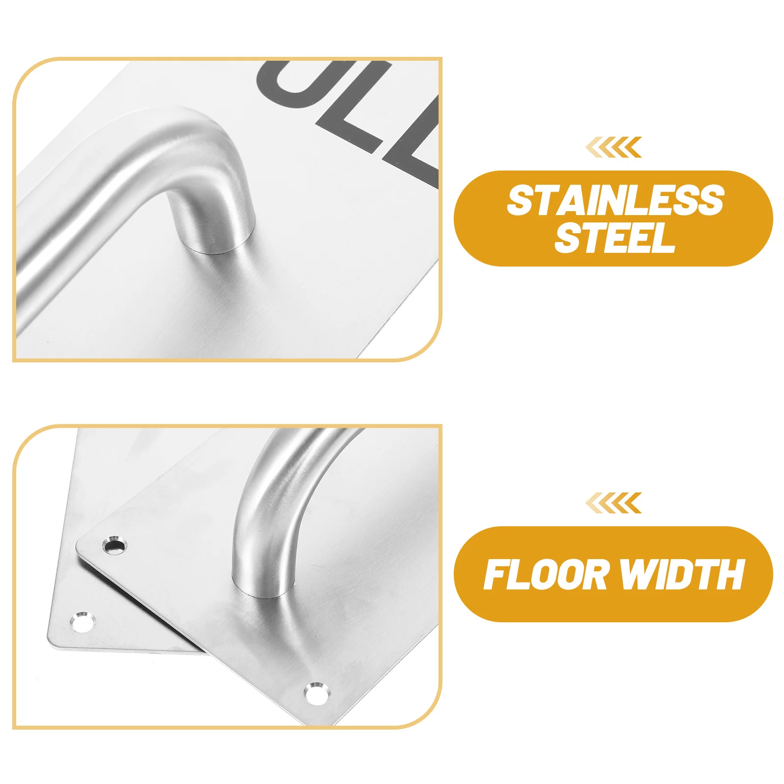 

Fireproof Door Handle Stainless Steel Pull Plate For Commercial Interior Doors Durable Cabinet Hardware, Door Push Plate,