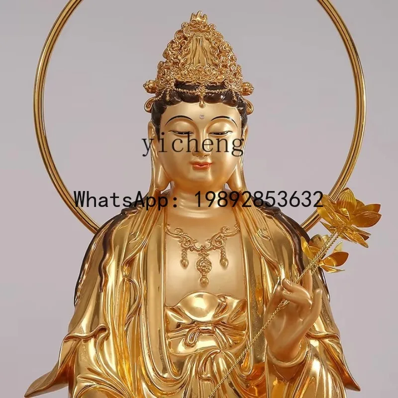 

Statue of Amitabha Buddha, Guanyin Bodhisattva, Mahasthamaprapta Bodhisattva Bronze Figurine