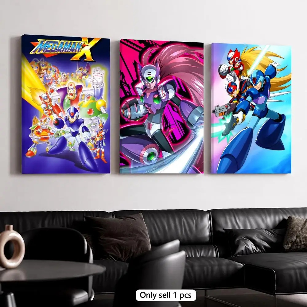 Anime R-Rockman Megaman X Zero Framed Wall Painting Canvas Poster Wooden Stretcher Frame Inner Frame Kit for Wall Art Painting