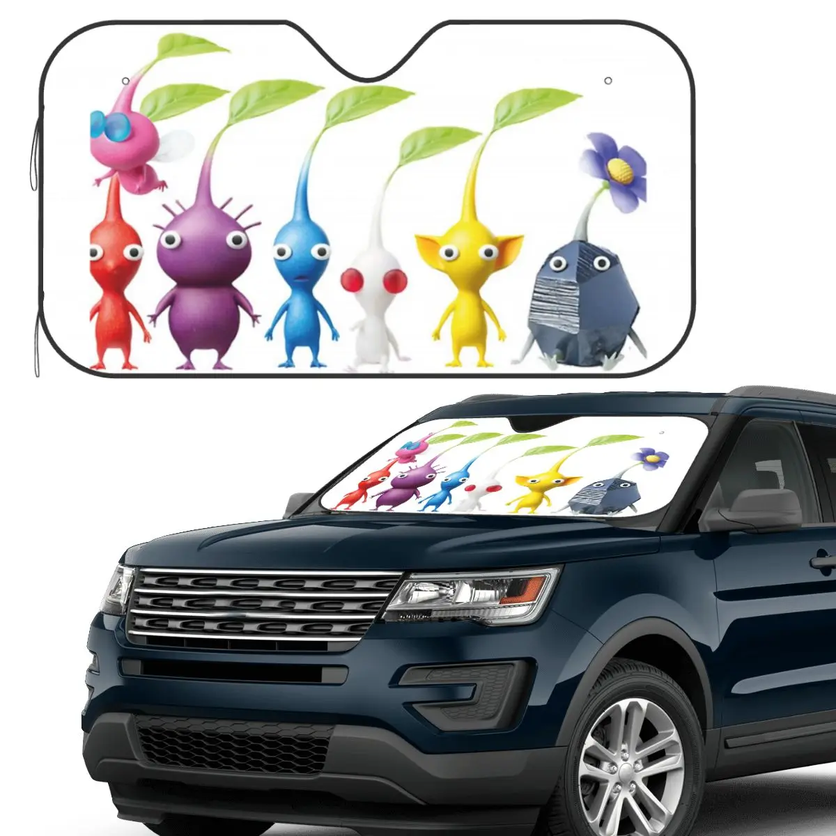 

Pikmin Sunshade Windscreen Car Front Windshield Window Sun Visor Accessories Covers
