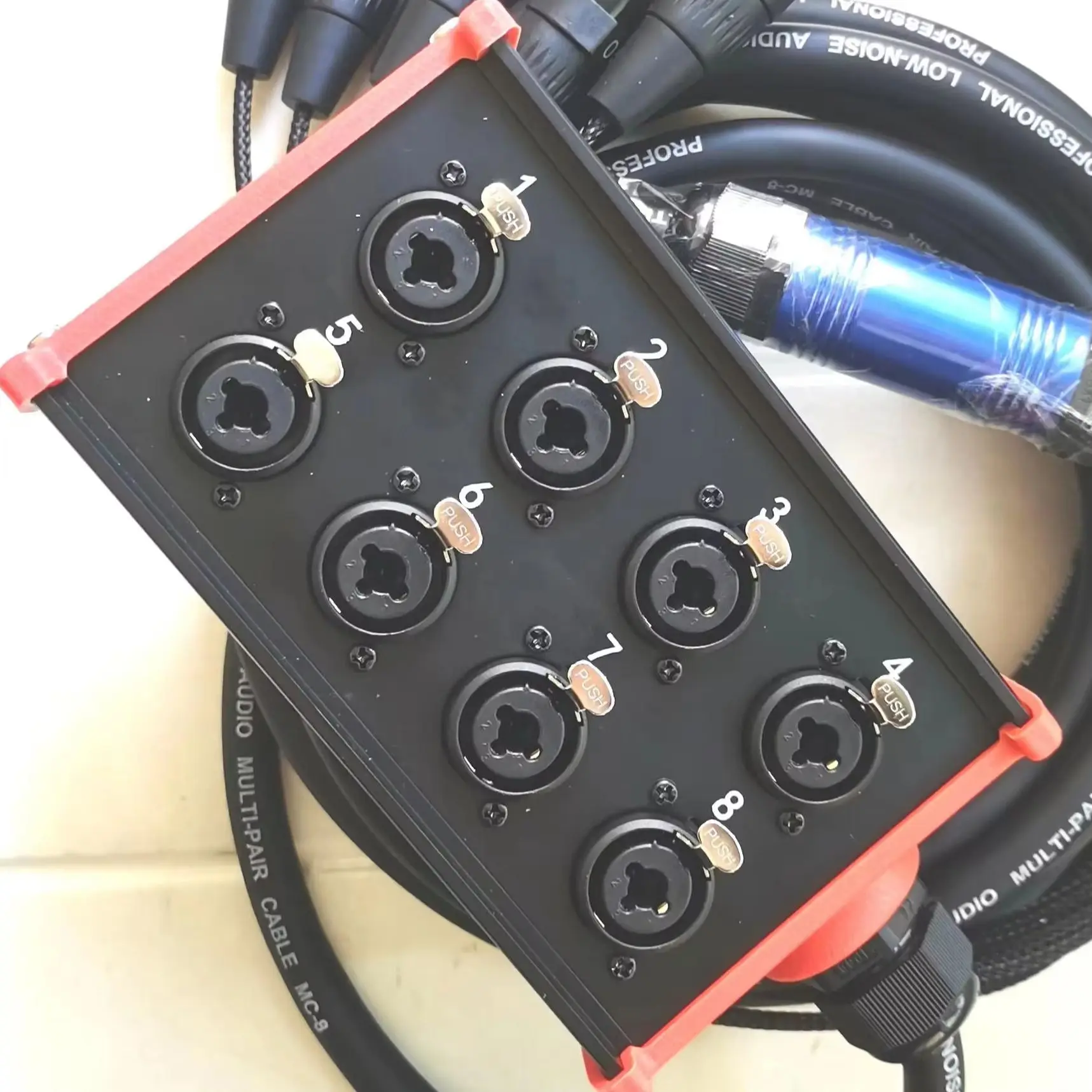 High quality 8 Channel 3 Pin XLR Snake Cable with Male connector to XLR Combo Jack socket Audio Cord snake cable