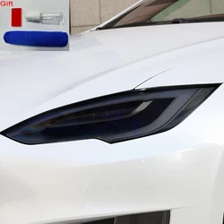 For Tesla Model 3 X Y S Car Headlight Tint Smoke Black Protective Film Protection Transparent TPU Sticker Accessories Styling