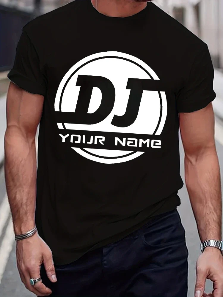 

Футболка с логотипом DJ DIY Имя Логотип Изображение Текст Командная футболка Мужские и женские футболки Рубашка с коротким рукавом Рекламная рубашка на заказ