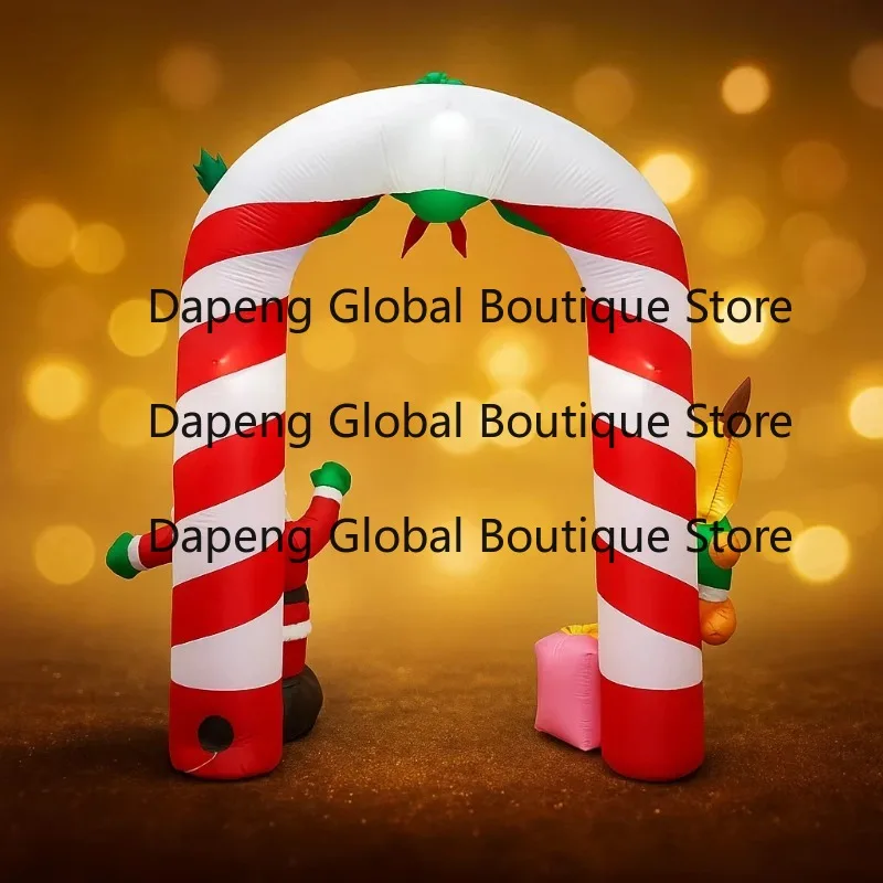 LED Inflatable Holiday Arch Decorative Equipment Courtyard Christmas Festival Display Ornament