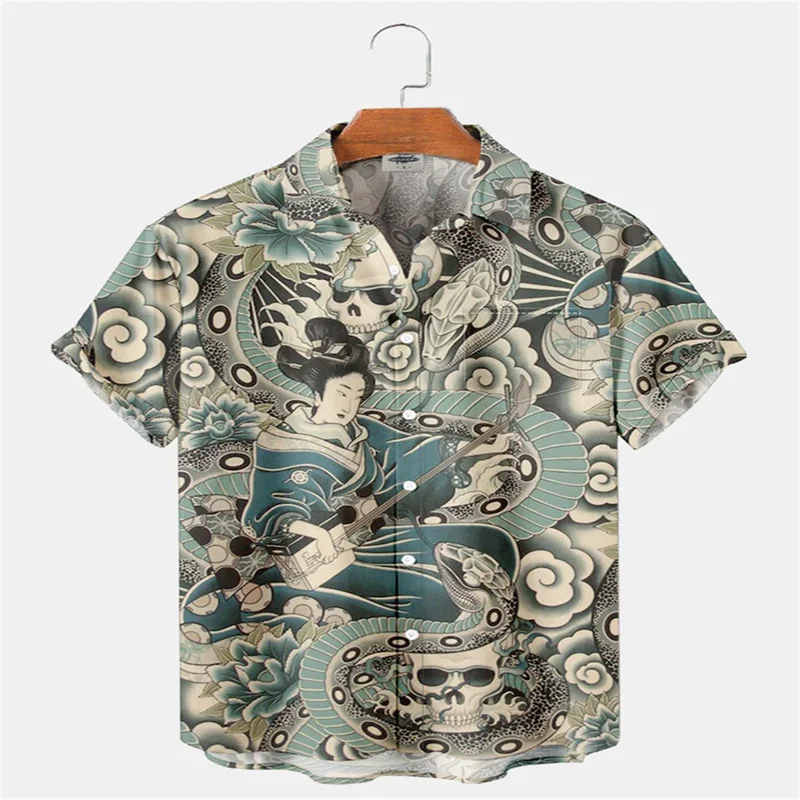 

New men's casual Hawaiian surfing short sleeved shirt for boys, 3D printed beach shirt