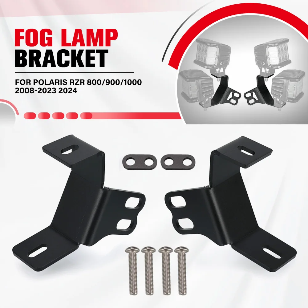 

For Polaris RZR 800/900/1000 2008-2023 2024 RZR XP 1000 RZR900 Motorcycle Dual LED Light Pod Roll Bar A Pillar Mount Brackets