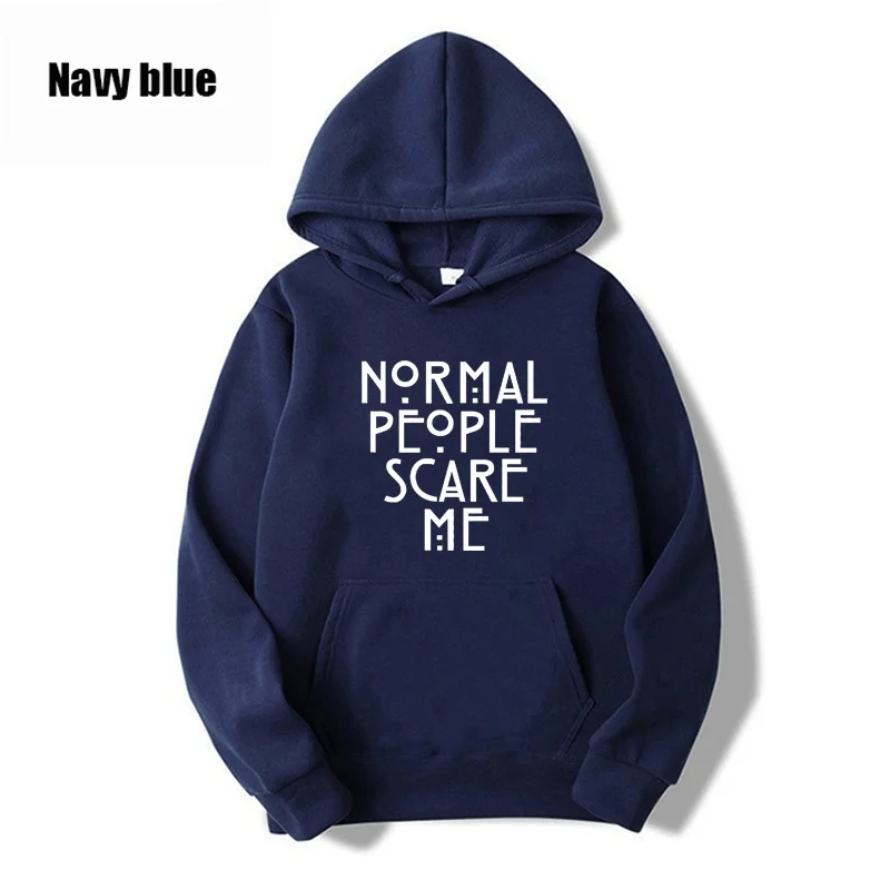 Hot Hoodies American Movie Horror Storys Normal People Scare Men Hoodies Men Women Long Sleeve Sweatshirt Tops baggy Coats