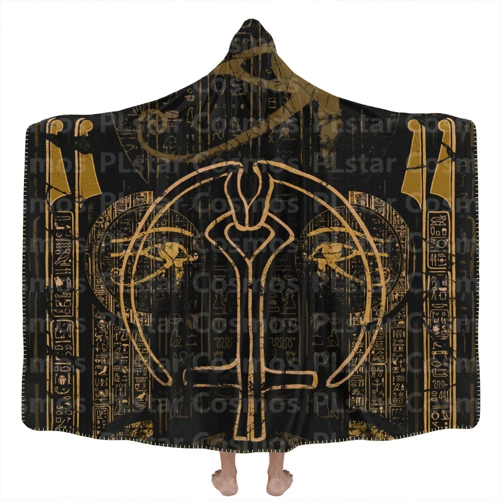 Maat Hooded Blanket 3D All Over Printed Wearable Blanket for Men and Women Adults Kids Fleece Blanket