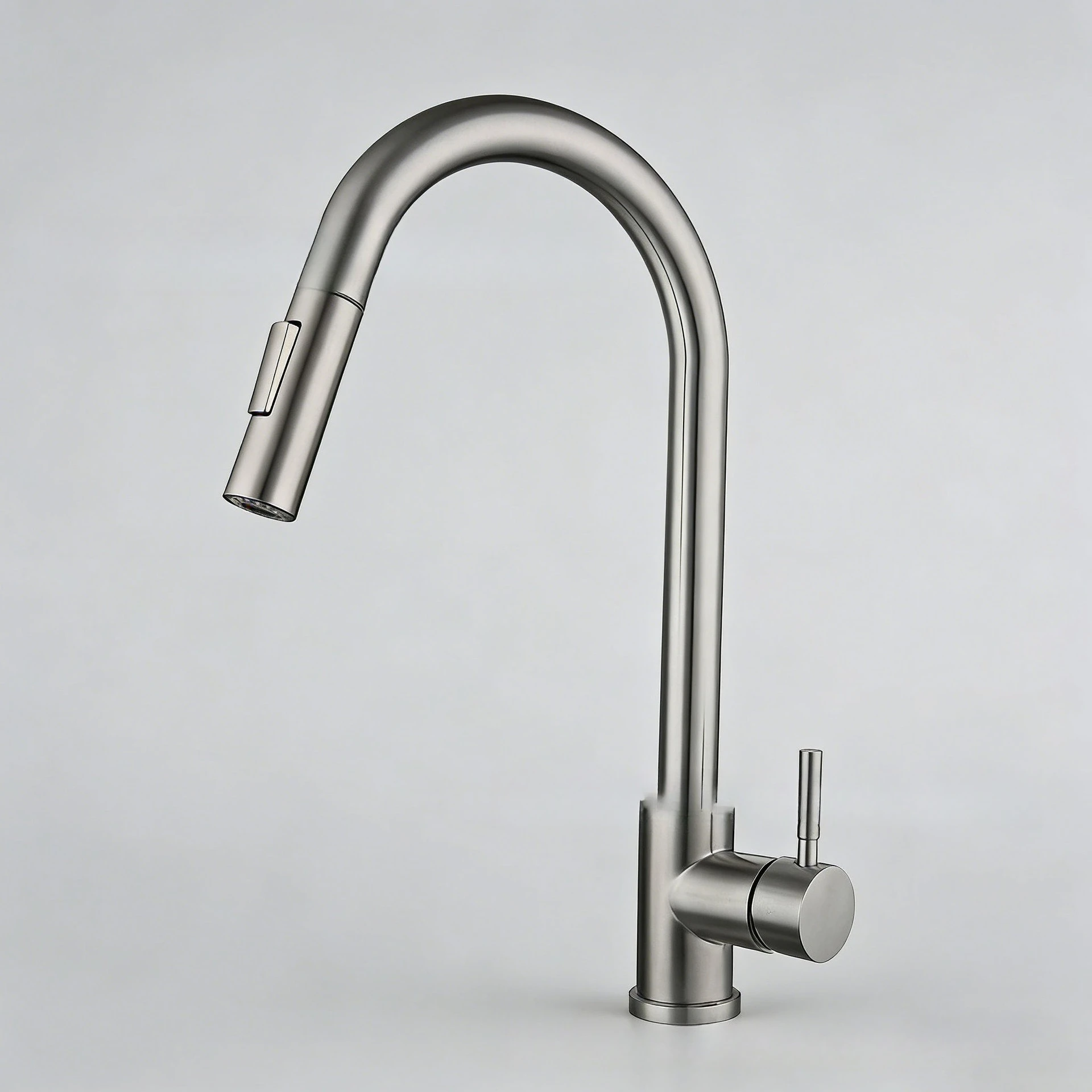 304 Stainless Steel Pull-out Kitchen Faucet, Dual Mode, Hot and Cold Water, Suitable for Kitchen or Bathroom
