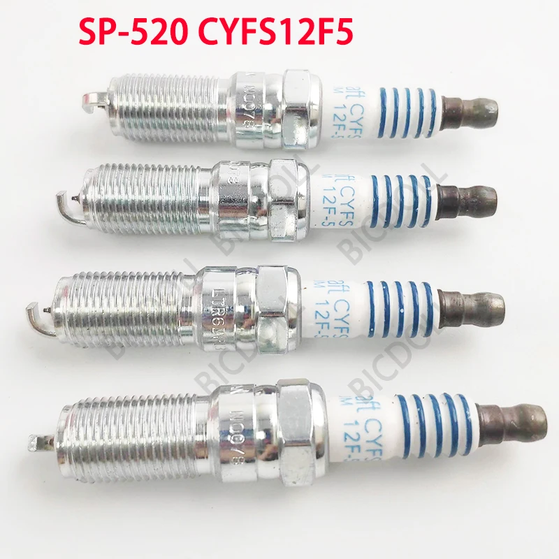 4/6 Pcs Iridium Spark Plug SP-520 CYFS-12F-5 For Ford CONTOUR EDGE EXPLORER F-150 FLEX MUSTANG TAURUS Mazda 6 CX-9 Lincoln MKS