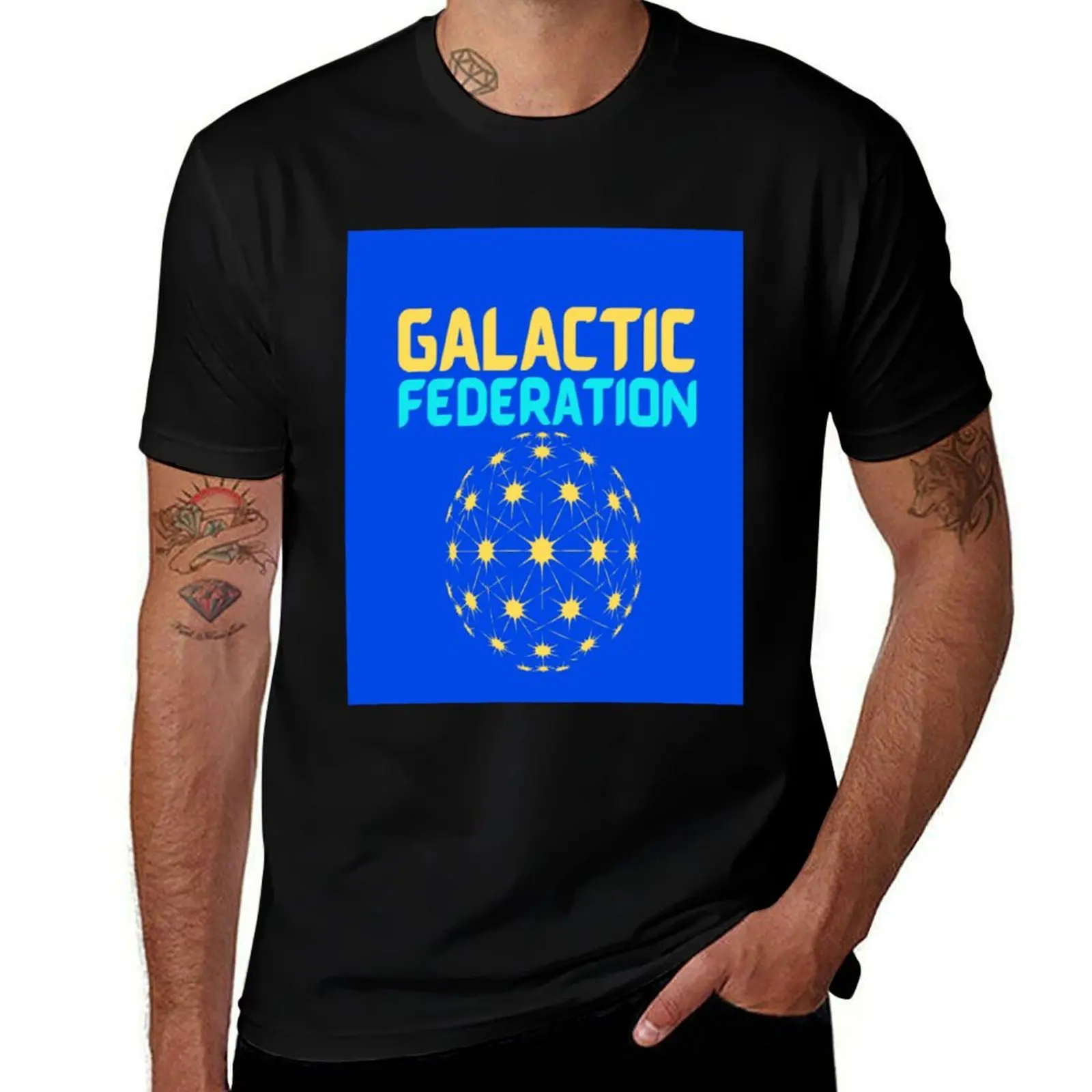 

galactic federation T-Shirt t shirts for man slim fit man t shirt cotton high quality T-Shirt