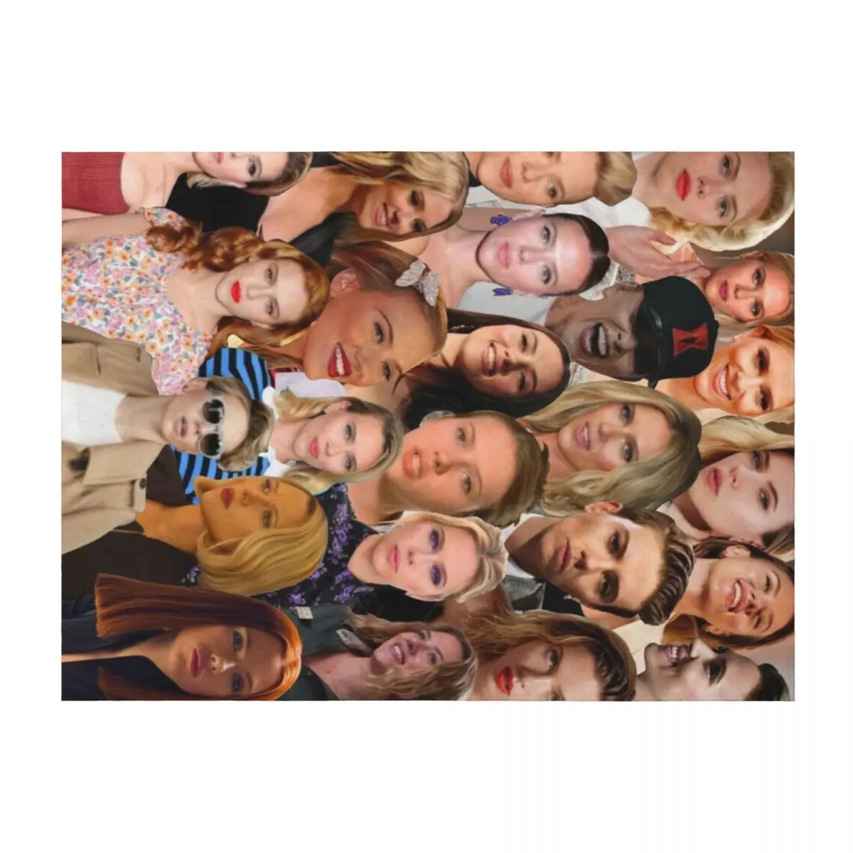 

Scarlett Johansson Photo Collage Throw Blanket cosplay anime Bed covers for babies Furry Blankets