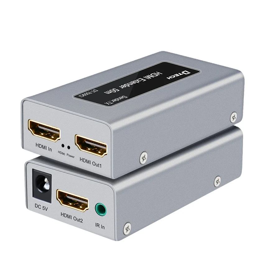 DTECH Factory Price 60M 3D 1080P hdmi Extender Over Single CAT5E/6  HDMI to RJ45 Signal Extender