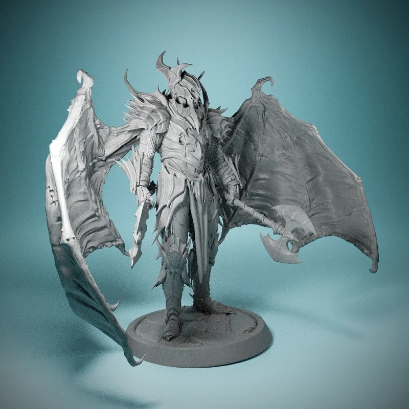 Dravon, Leader of the Night (with winged mask). Dungeons & Dragons 3D Miniaturization, desktop, game room decor