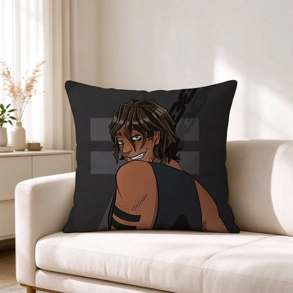 H-Horror Visual Novel YKMET Strade Square Double-Sided printed Pillow Case Bedroom Bedside Pillow Sofa Cushion Cover 5