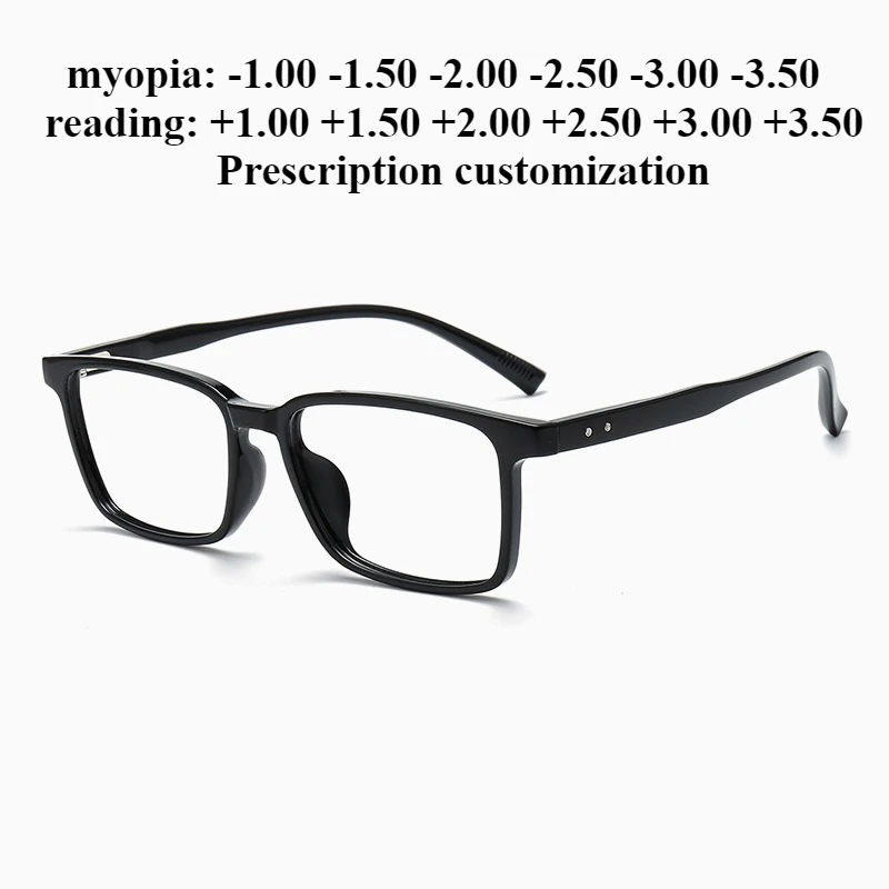 

54-17 New Ultra-light Rectangular TR90 Glasses Frame Men Myopia Glasses Anti-blue Light Reading Eyeglasses