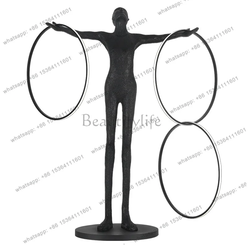 Humanoid art statue floor-to-ceiling living room light luxury decoration ornament
