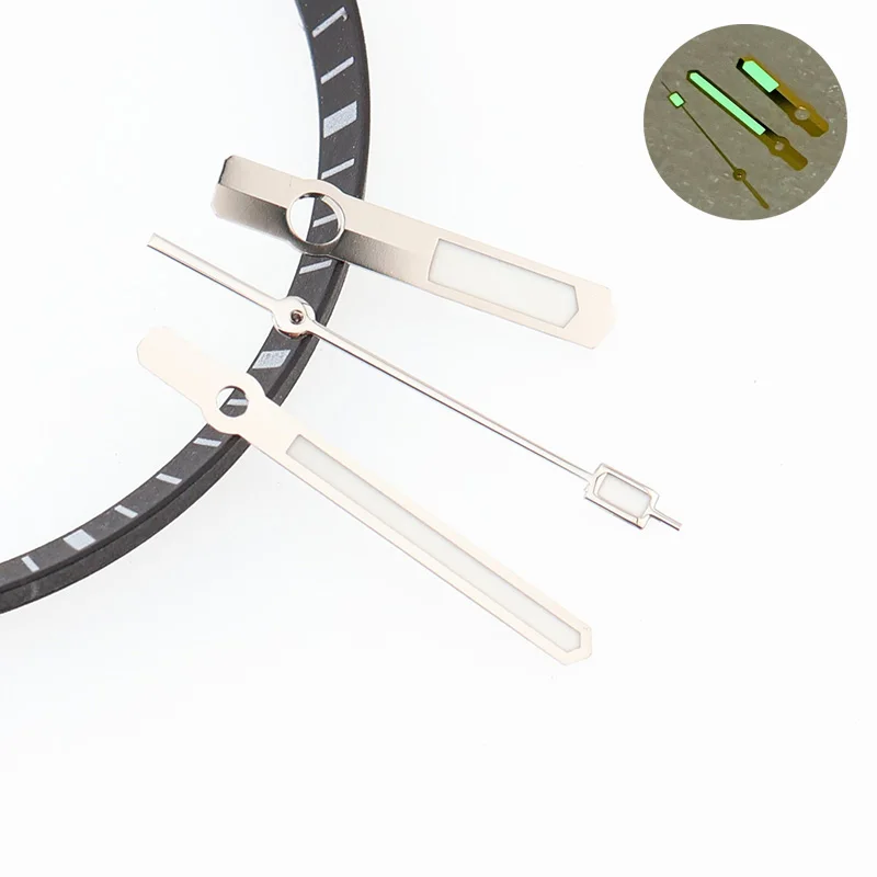 Серебро 62Mas Aiguille, стрелки часов NH35, иглы для дайвинга, C3, указатель люмен для Seiko Mod, запасная часть часов