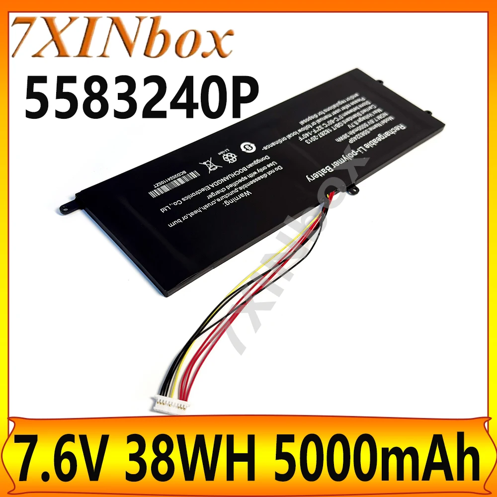 

7XINbox Новый аккумулятор для ноутбука 5583240P 556575P-3S U527278PV-3S 7,6 В 38 Втч 5000 мАч для Cooyes P30 ﻿
