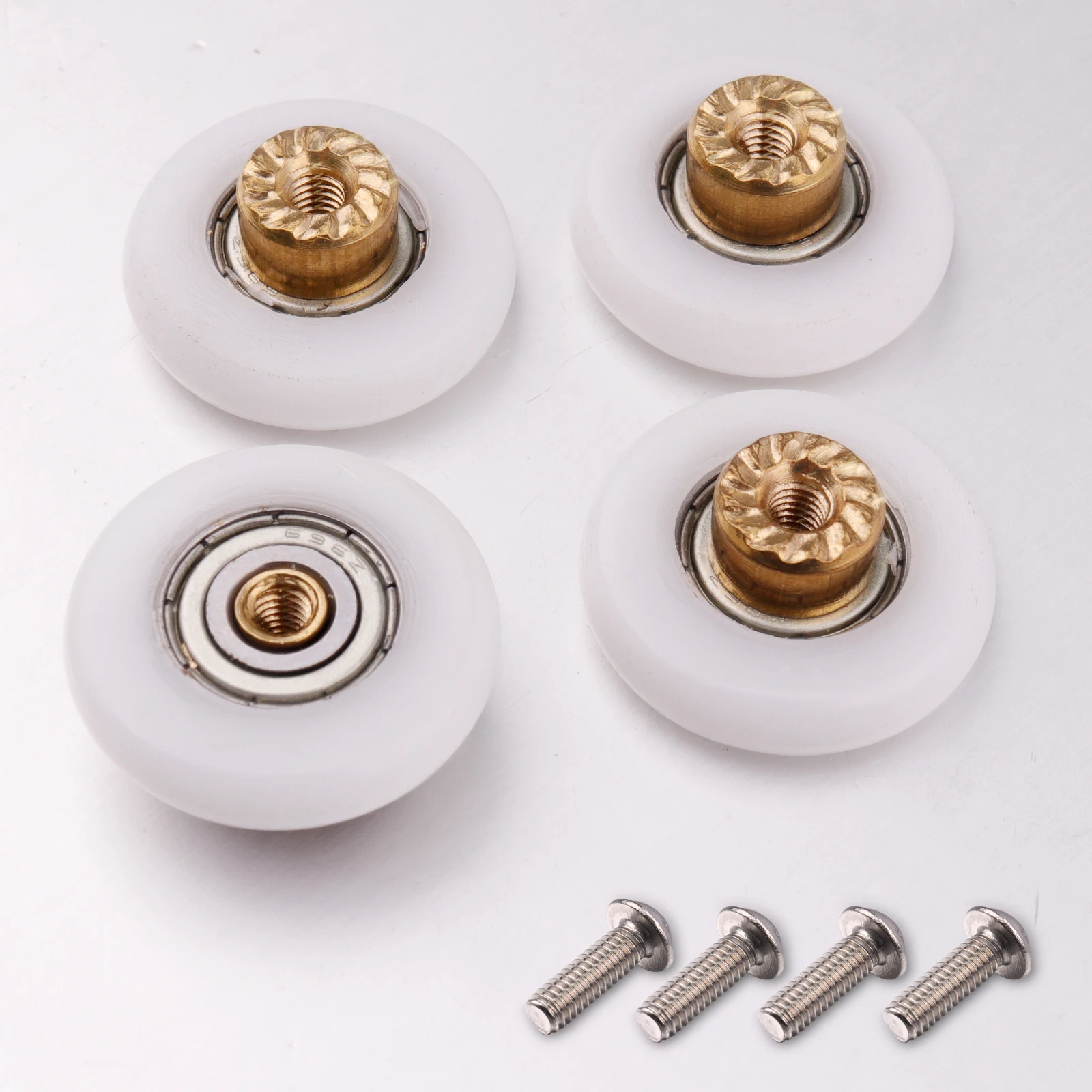 

4/8pc Shower Door Rollers Runners Wheels-Replacement Part Bathroom Glass Door Sliding Shower Door Roller Dia 19mm/23mm/25mm/27mm
