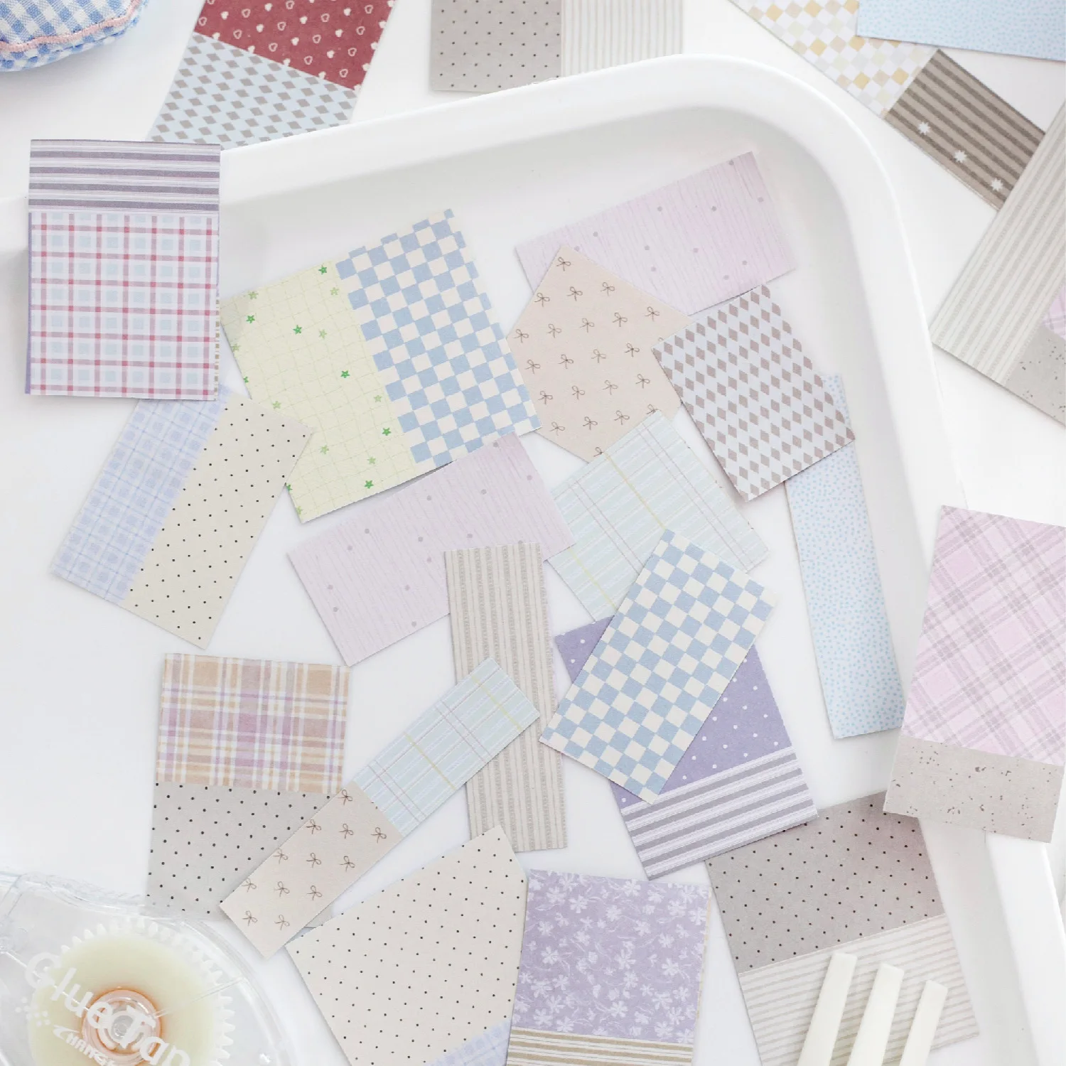50pcs/lot Memo Pads Material Paper Dotted Control Junk Journal Scrapbooking Retro Background Decoration