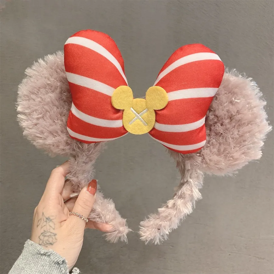 Disney Bow Knot Mickey Hair Band Cute Bear Face Wash Headband Makeup Apply facial mask Hair Card Headwear