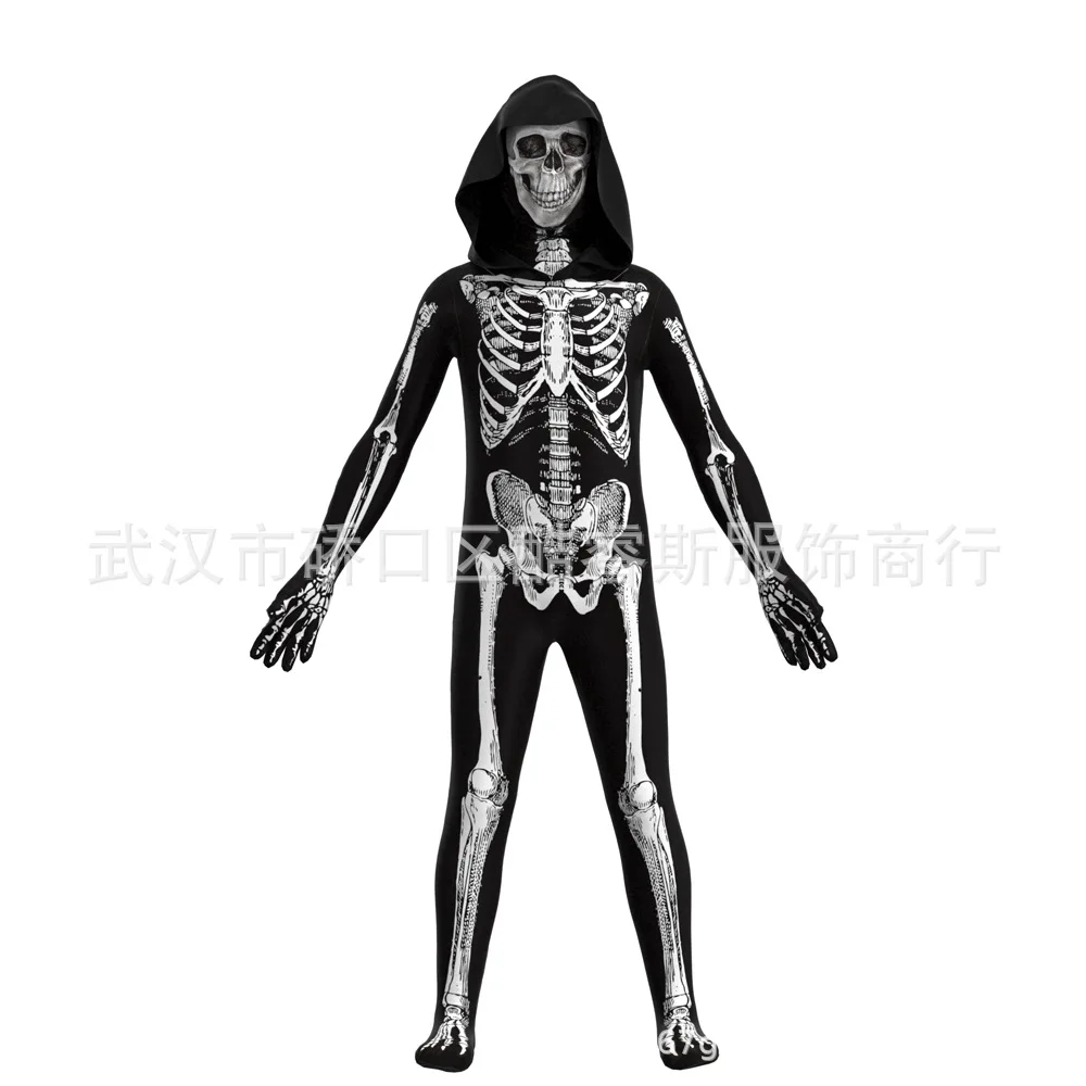 2024 spaventoso Zombie Costume Cosplay scheletro teschio maschera Costume Costume Costume di Halloween bambini ragazzo uomo donna carnevale Party Dress Up