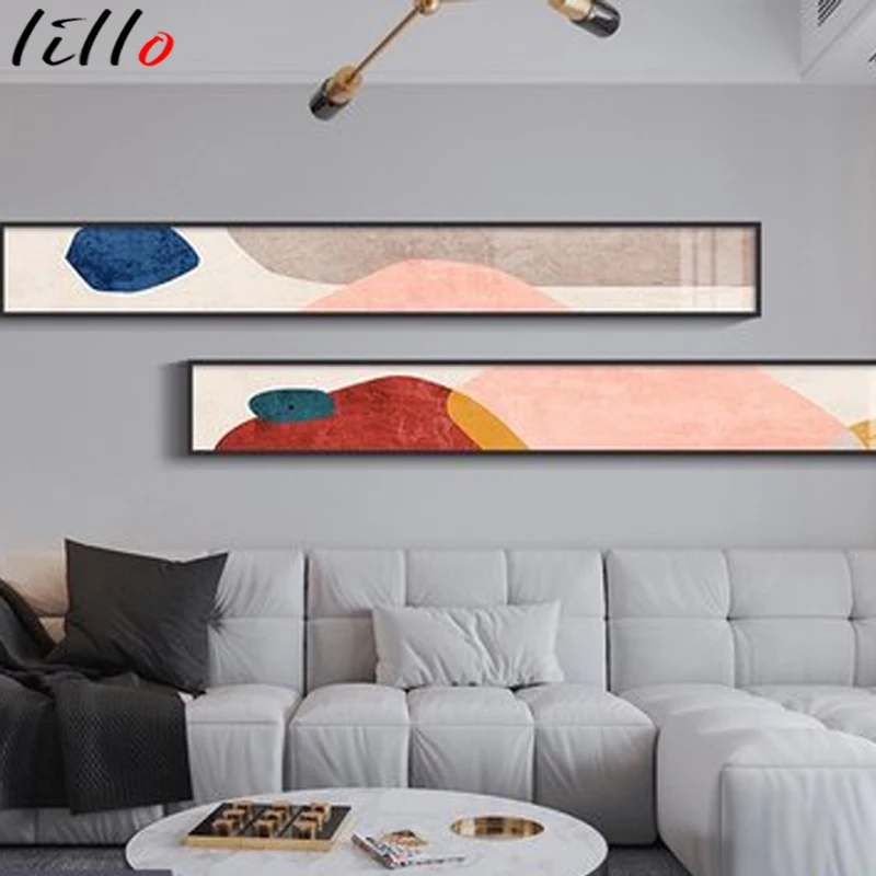Creative double-sided living room wall decoration painting Nordic corridor paintings modern minimalist personality porch mural