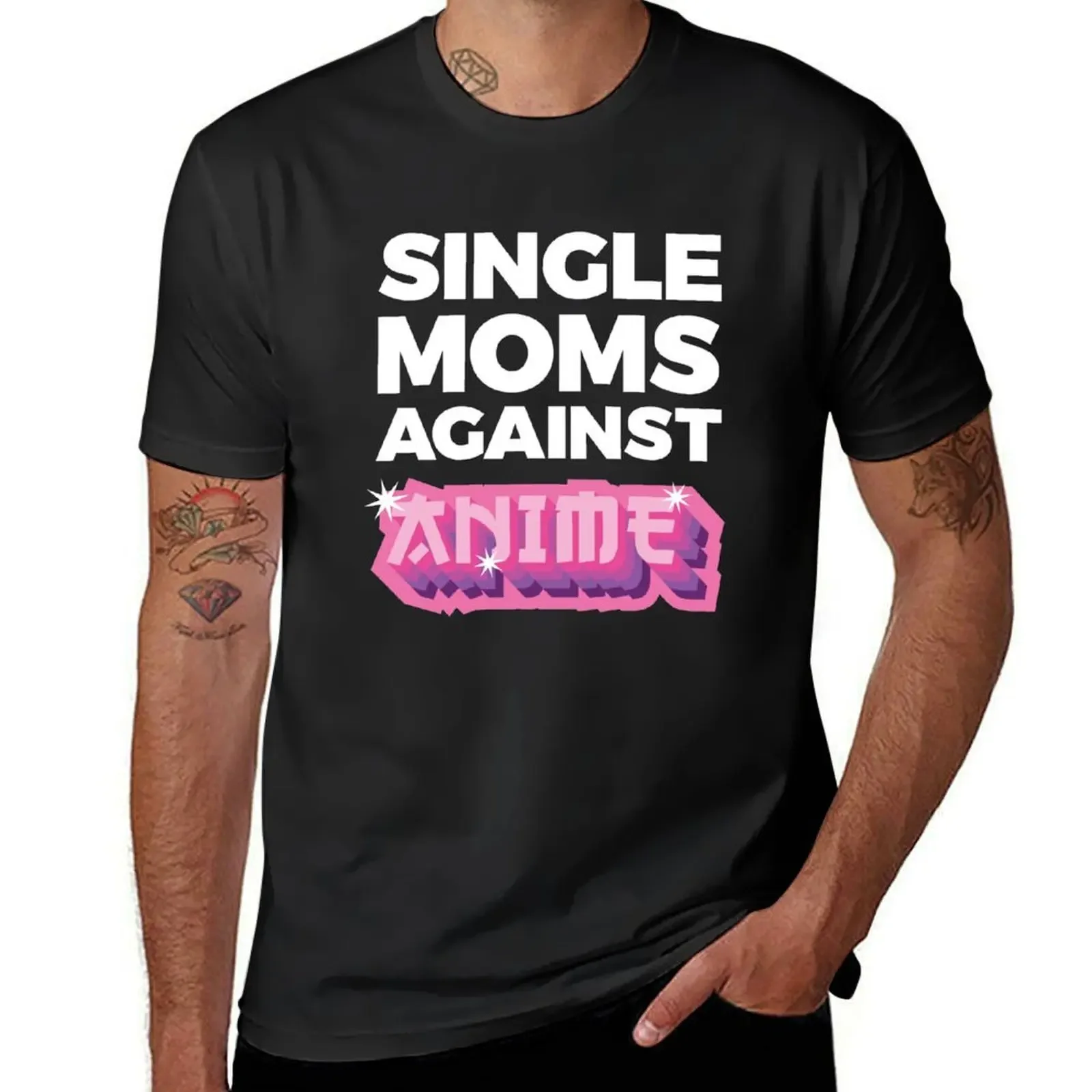 Single Moms Against Anime T-Shirt designer shirts sports fans essential t shirt black t shirts for men