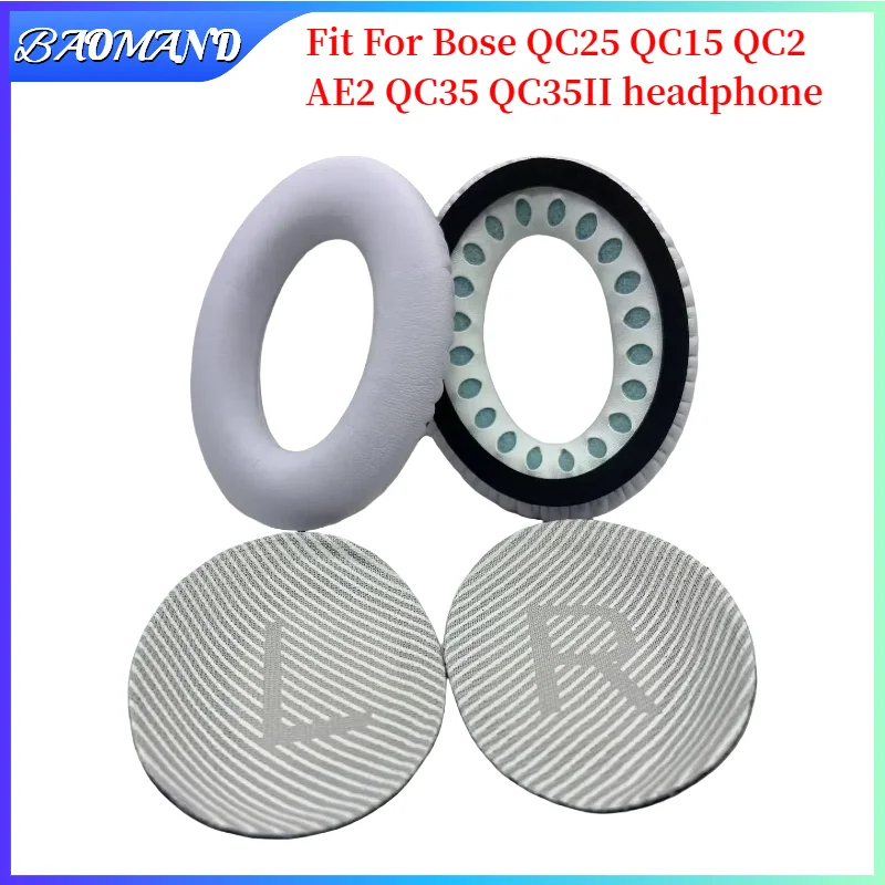 

BAOMAND For Bose QC25 QC15 QC2 AE2 QC35 QC35II Gaming Headphone Headset EarPads Replacement foam Ear Pads pillow Cushion Cover