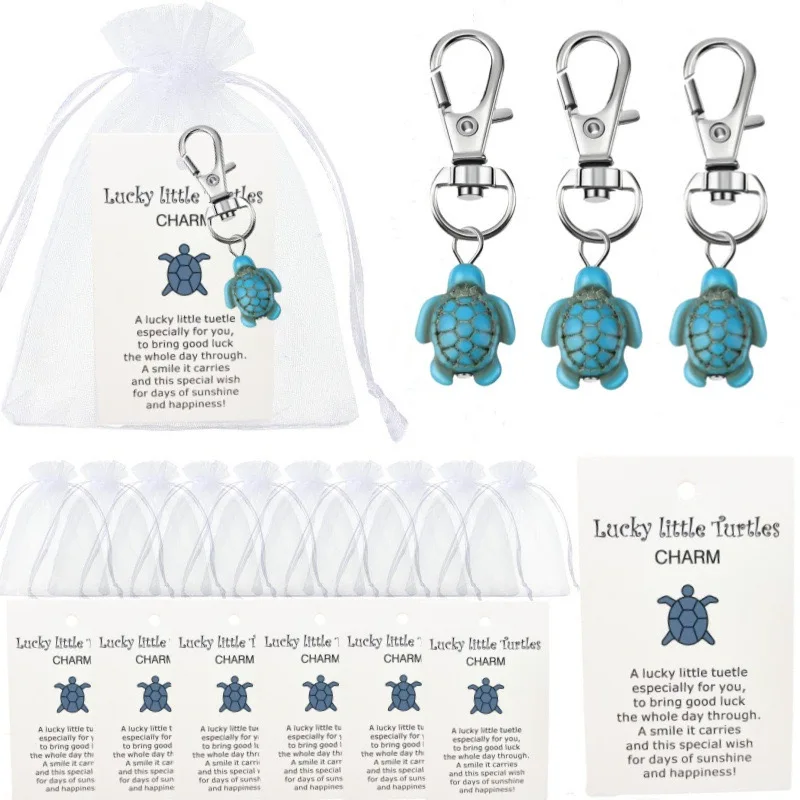 1/10set Lucky Travel Turtle Keychain Pendant Pendant Party Gift Party Thank-You Gift Party Souvenir