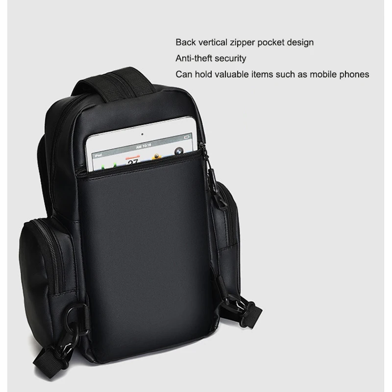 Geestock للتحويل حقيبة كروسبودي 2 In1 حقيبة ظهر ذات حمالة صغيرة للسفر المشي لمسافات طويلة سعة كبيرة الرجال حقيبة صدر للرجال حقيبة يومية عادية #4