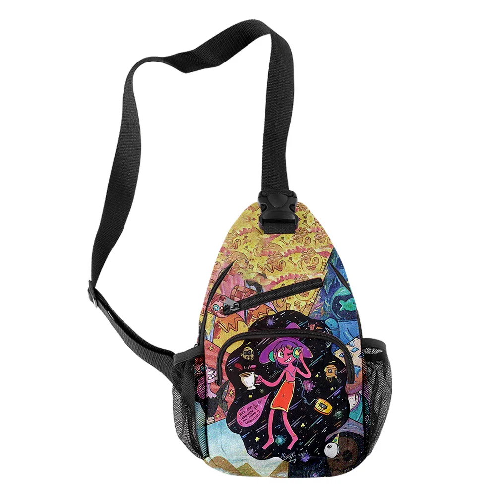 

Luxury Popular The Midinght Gospel Crossbody Chest Bags Oxford Waterproof Boys/Girls Sports Travel Bags 3D Print Shoulder Bags