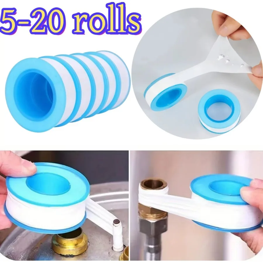 5-20pcs Faucet Sealing Thread Durable Raw Rubber Tape Gas Pipeline Sealing Tape Sealers Thickened High-Density Pipe Sealing Tape
