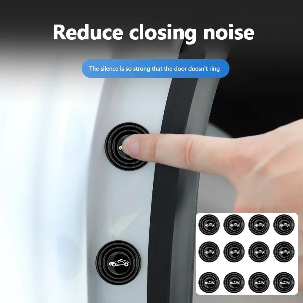 

12X Car Door Anti-shock Silicone Pad Hood Trunk Anti-collision Stickers Absorber Buffer Gaskets For Tesla Roadster Model 3 S X Y