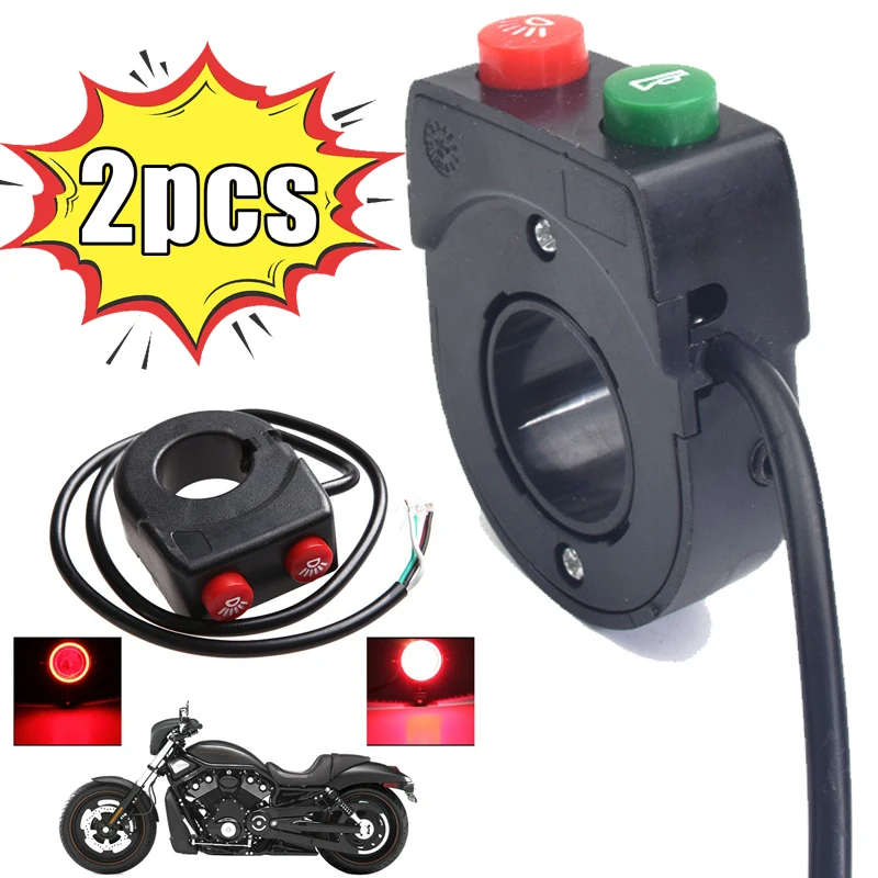 Motorcycle 22mm Handlebar Horn Headlight Combination Switch Button Motor Switches Turn Signal Modification Accessories