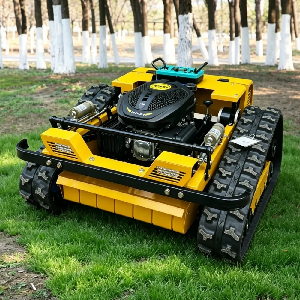 

Tracked Lawn Mower Four-Stroke Engine Remote Control Type Garden Landscape Automatic Remote Control High Efficiency