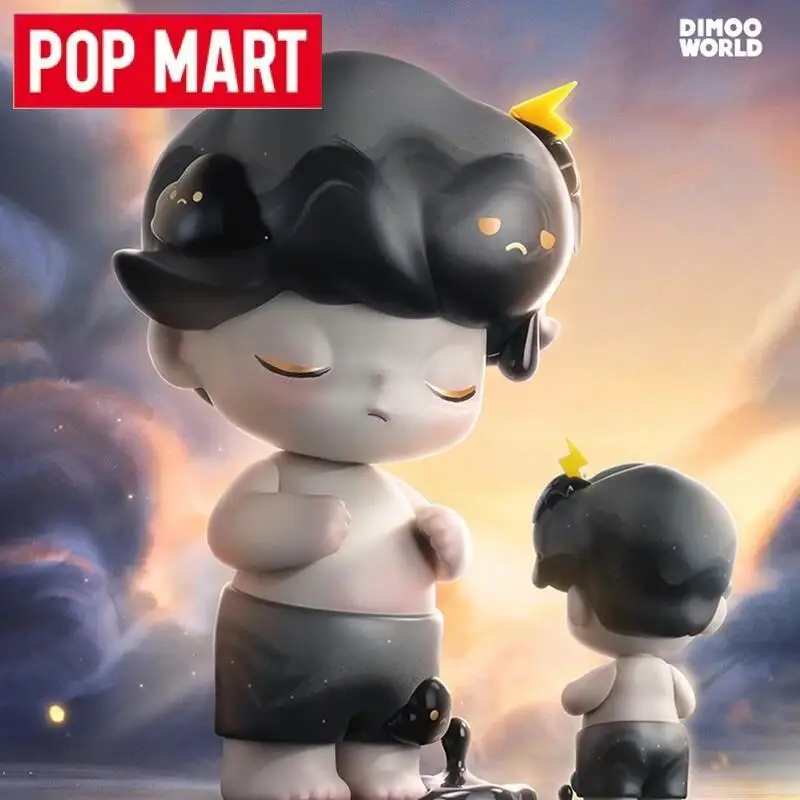 POP MART MEGA JUST DIMOO 400% Thunder Shower Anime Action Figure PVC Cute Toys Ornaments Original Genuine Collection Model Dolls