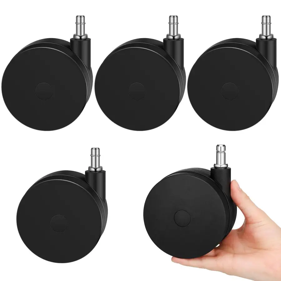 

5 Pcs 4 Extra Large Chair Wheels for Carpet Heavy Duty Office Twin Chair Casters Replacement 7 16 x 7 8 Grip Ring for Furniture