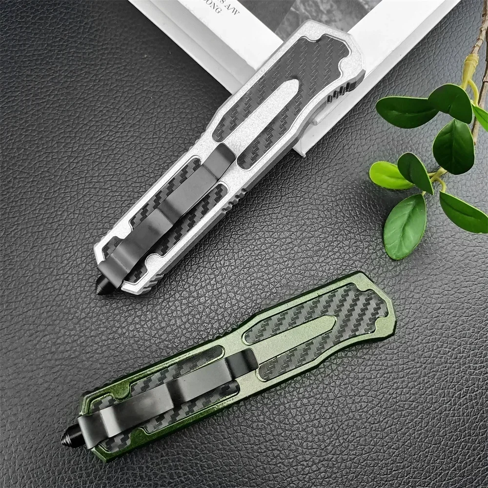 Mic Scarab Sharp Pocket Knife 440C Blade Survival Hunting Combat Multi Knife Camping Knives Zinc Alloy+ Carbon Fiber Handle Tool