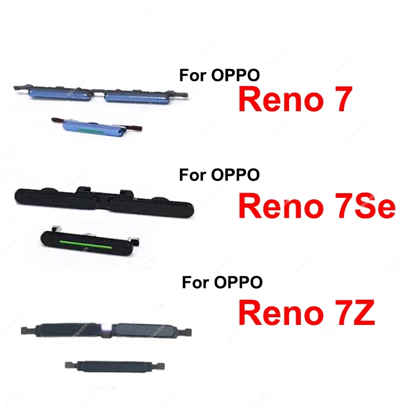 1 Set For OPPO Reno 7 7Se 7Z 4G 5G Power Volume Buttons On Off Power Volume Up Down   Side Buttons Keypads Flex Cable Parts