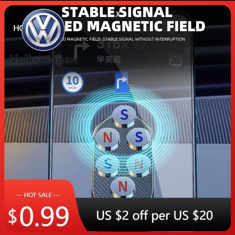 

For VOLKSWAGEN VW GTI B6 2025 Hot For Volkswagen 1pcs Car Wireless Charger 720 Rotation Metal Foldable Charging Stand For Volksw