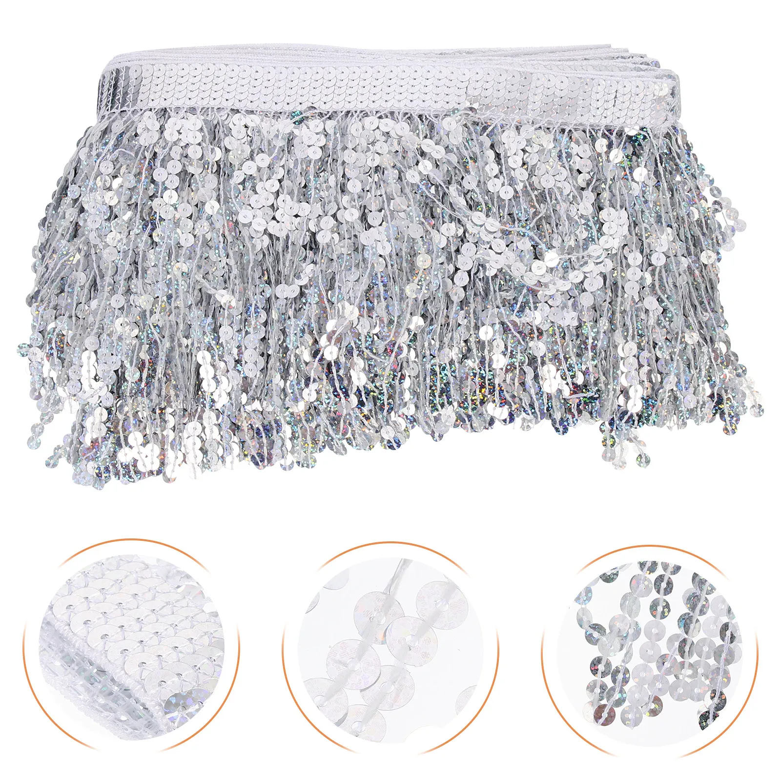 

Sequin Trim Tassel Fringe High Quality Polyester Plastic Craft Decoration for Dress Curtain Tablecloth DIY Sewing Latin Dance