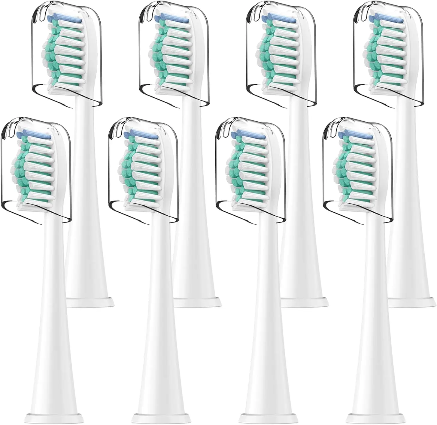 8Pcs Replacement Toothbrush Heads for Philips Sonicare ProtectiveClean C3 G3 W3 C2 4100 9044, White