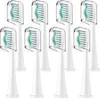 8Pcs Replacement Toothbrush Heads for Philips Sonicare ProtectiveClean C3 G3 W3 C2 4100 9044, White