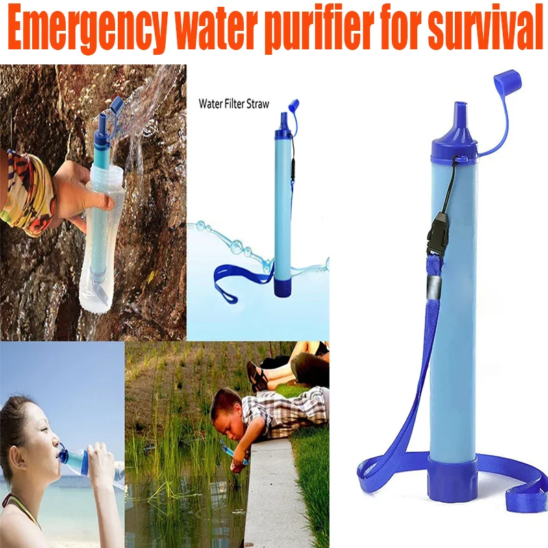 1pcs-4pcs Emergency water purifier for survival Wilderness Survival Portable first aid Outdoor Water Purifier Camping Hiking