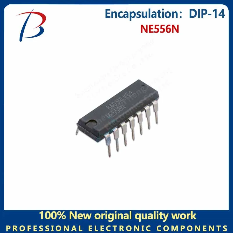 10pcs  NE556N timer dual-channel package DIP-14 real-time clock chip