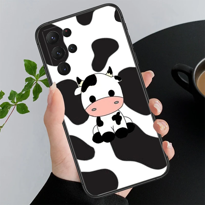 Funda de teléfono con estampado de vaca lechera para Samsung A52S A21S A33 A23 A13 A14 A32 A52 A53 A54 A51 A71 A15