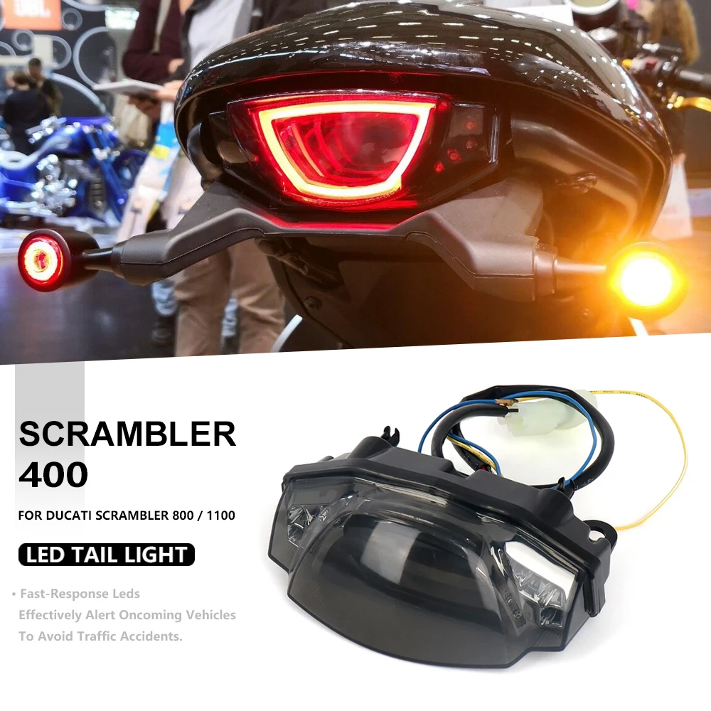 

New Motorcycle Accessories Lamps Lntegrated LED Rear Turn Signal Tail Stop Light For Ducati Scrambler 1100 800 SCRAMBLER 400