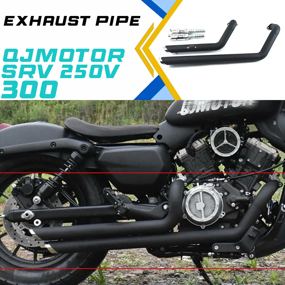 

Выхлопная труба (глушитель) серебристого цвета для QJMOTOR SRV 250V300, модифицированная черная выхлопная труба для SRV 250V300.